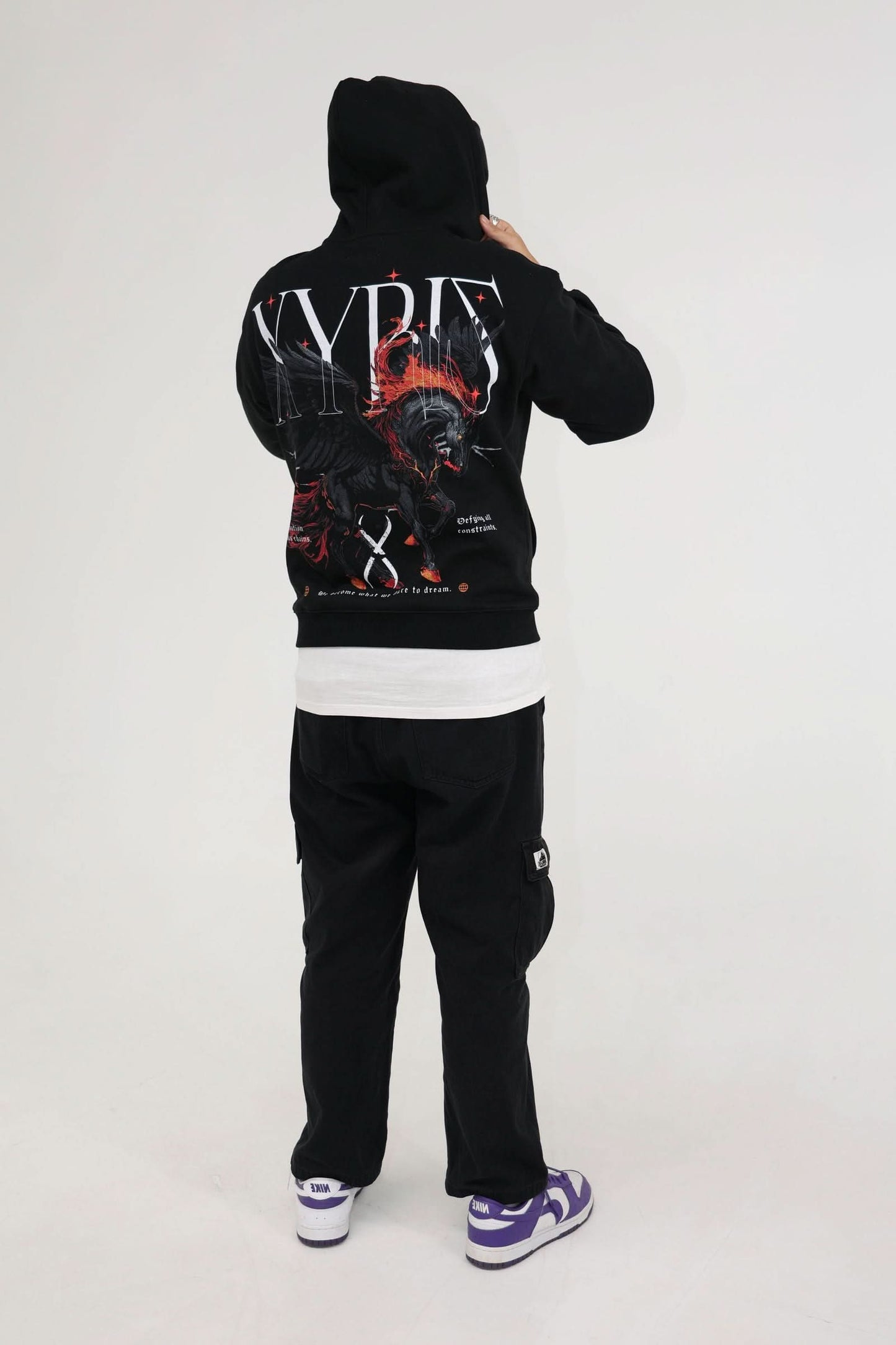 Unleashed Pegasus Hoodie (Black) - Xyris Clothing