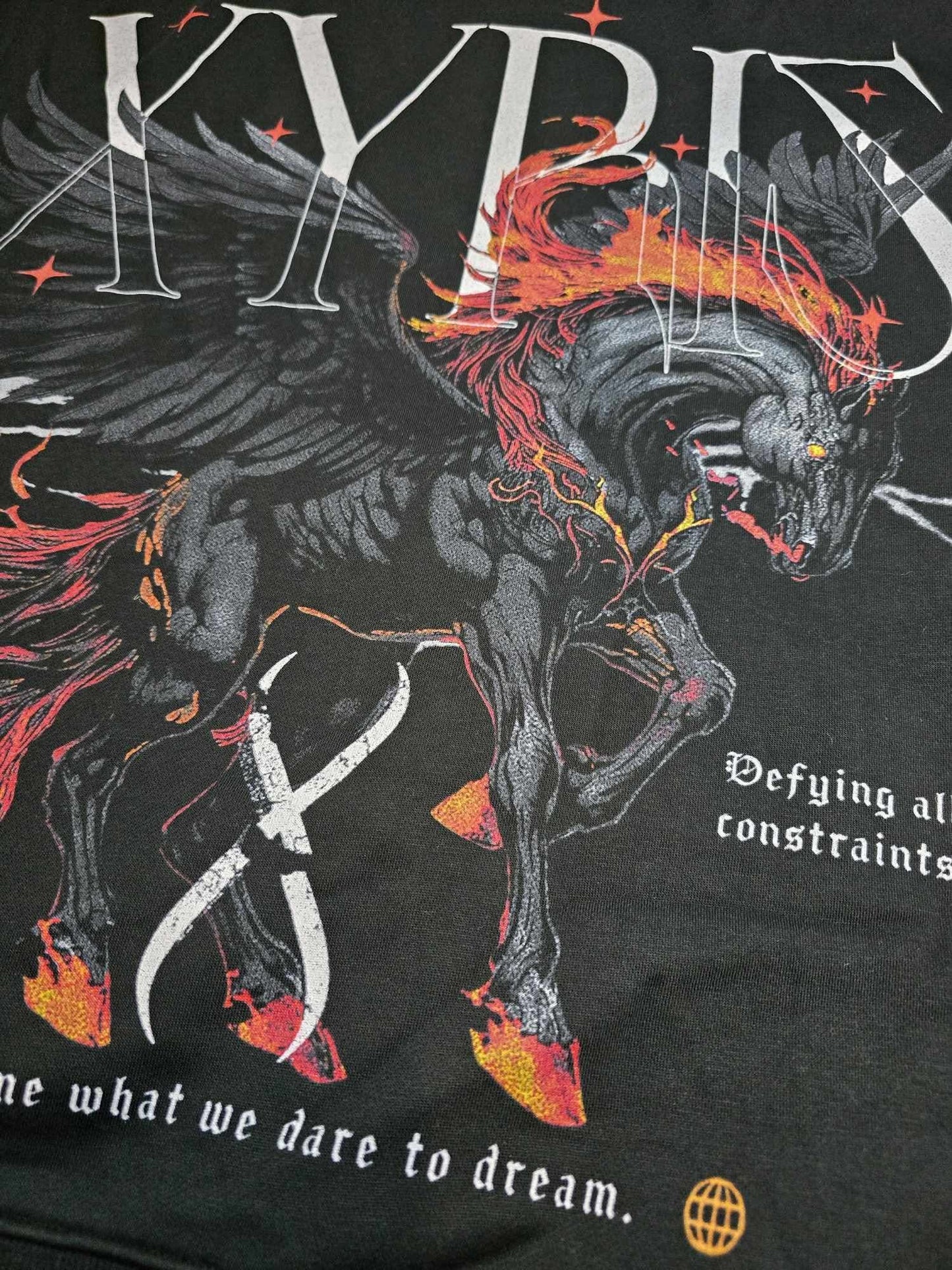 Unleashed Pegasus Hoodie (Black) - Xyris Clothing