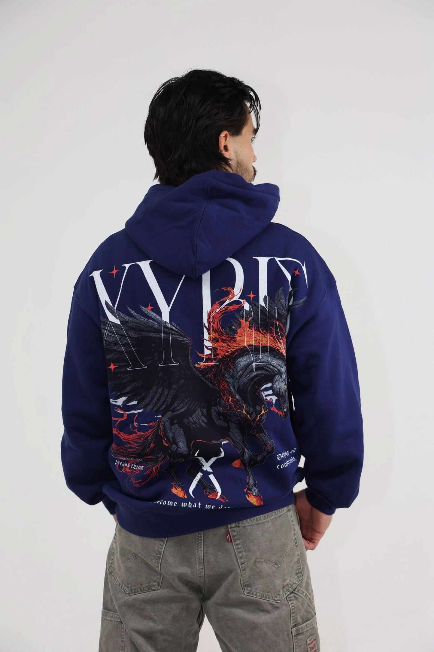 Unleashed Pegasus Hoodie (Blue) - Xyris Clothing
