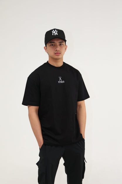 Dual Serpent Oversized Tee (Black) (385GSM)