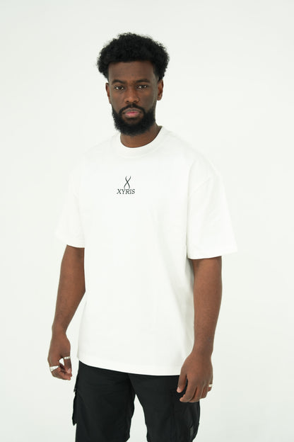 Dual Serpent Oversized Tee (White) (385GSM)